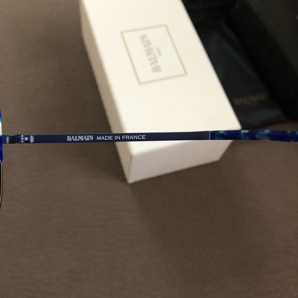 NIB Balmain BL2509 Blue Tortoise CatEye Sunglasses - Picture 3 of 10